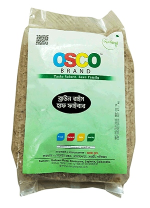 Brown Rice (Ganjia) Half Fiber-1 kg (গাঞ্জিয়া ব্রাউন চাল হাফ ফাইবার) -OSCO Brand